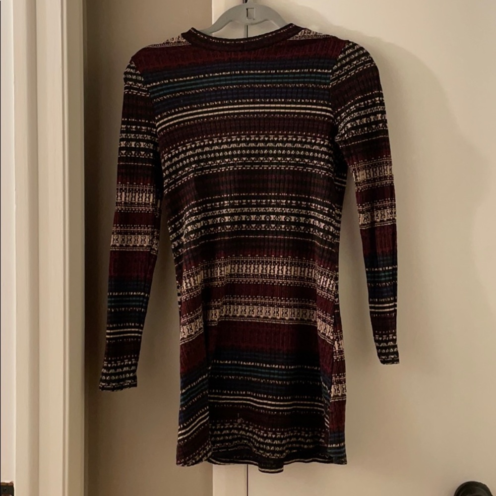 Patterned Sweater Dress